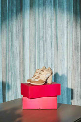 Beige Sneaker Boots – 4 to 4.5 Inch Heel |  Customisable